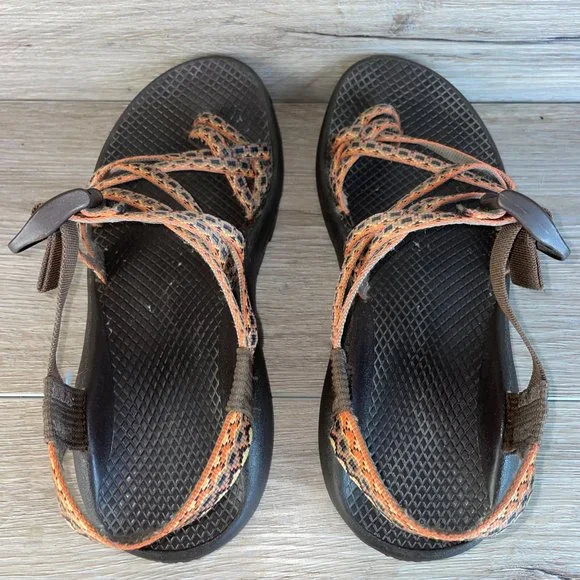 Chaco ZX/2 Unaweep Sandals Women’s 8 Brown Orange Strappy Sport Hiking Slingback - Picture 7 of 8